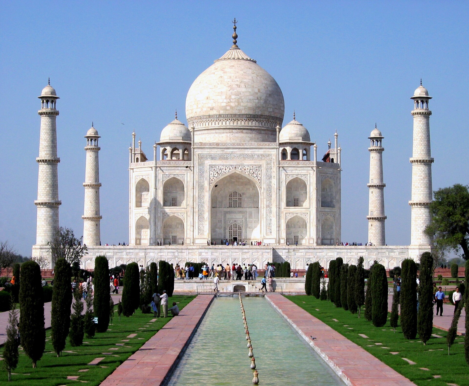 The Taj Mahal and its reflecting pool
