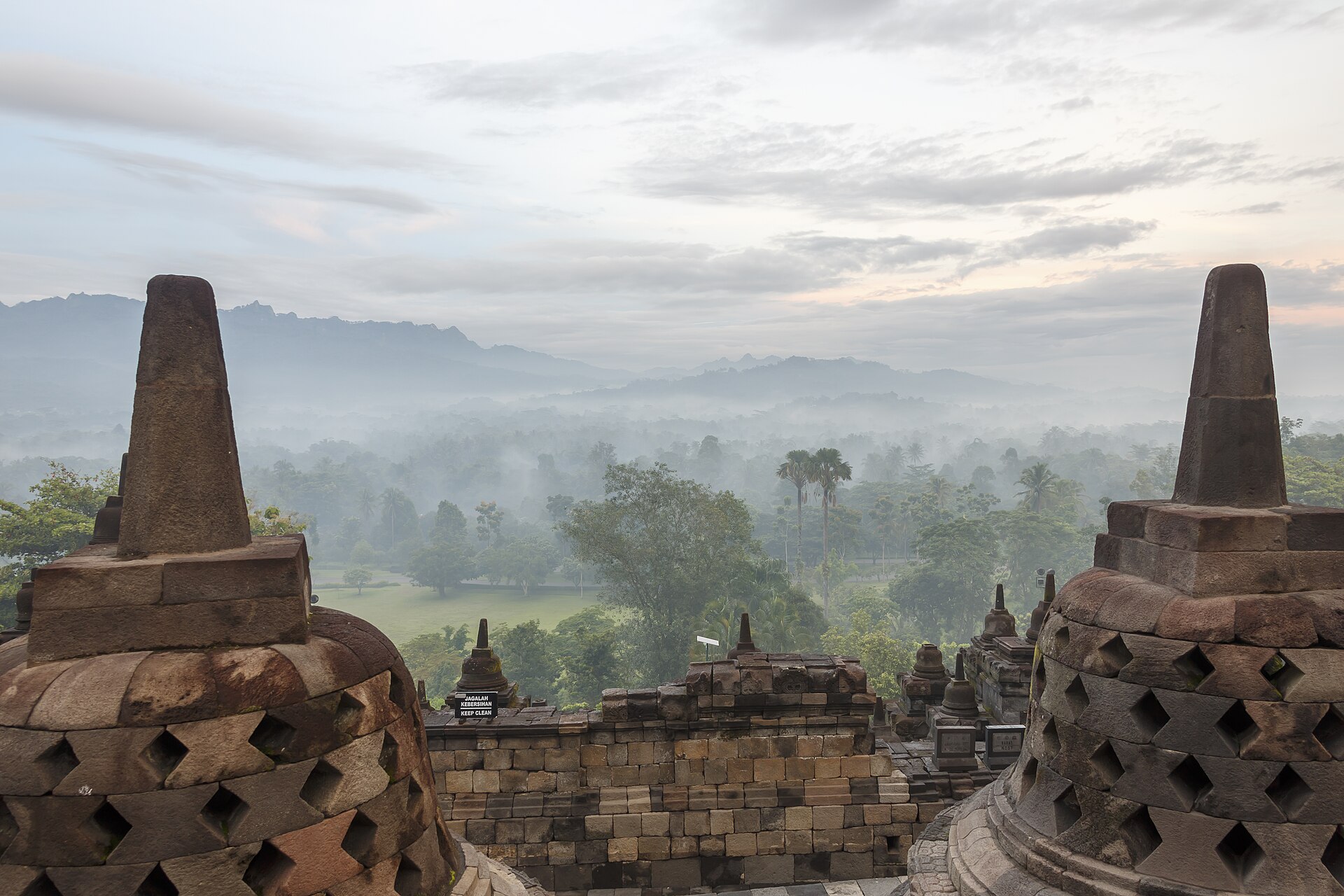 Concentric stupas of Borobudur