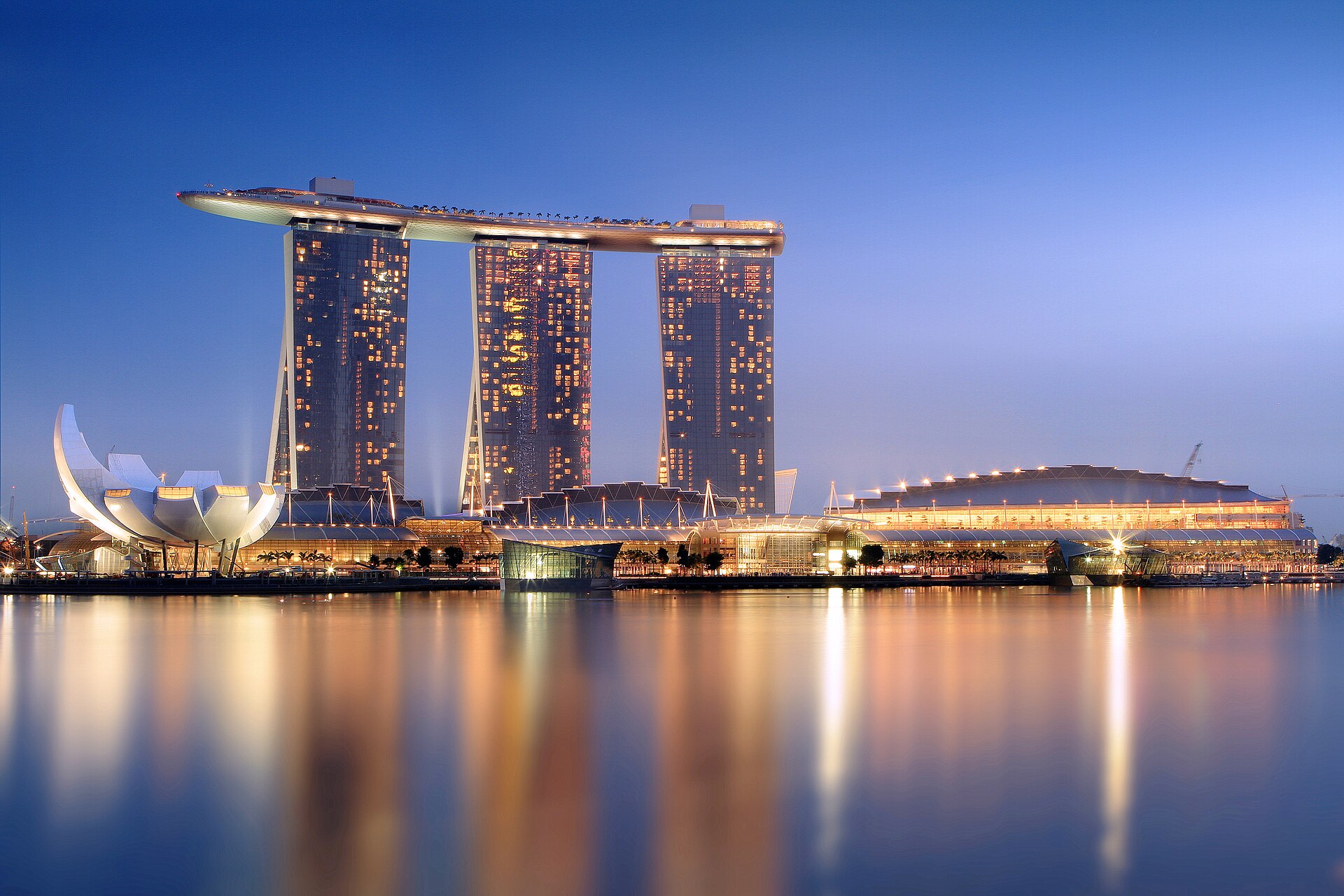 Marina Bay Sands in the evening