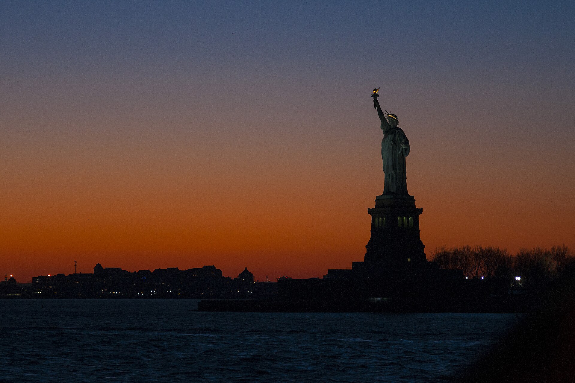 The Statue of Liberty on Liberty Island